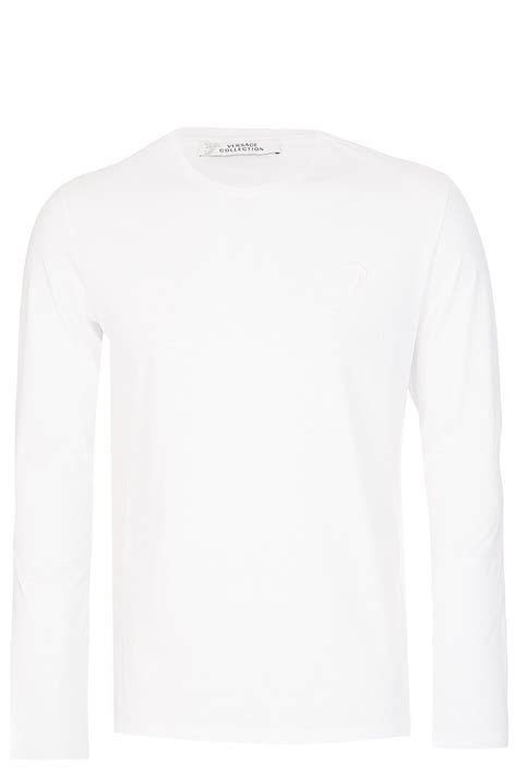 versace shirt weiß|versace long sleeve shirts.